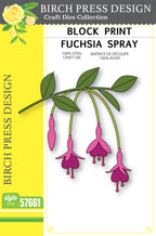 Birch Press Stanzschablone - 57661 Block Print Fuchsia Spray