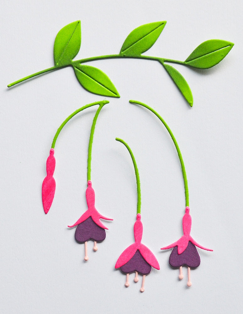 Birch Press Stanzschablone - 57661 Block Print Fuchsia Spray