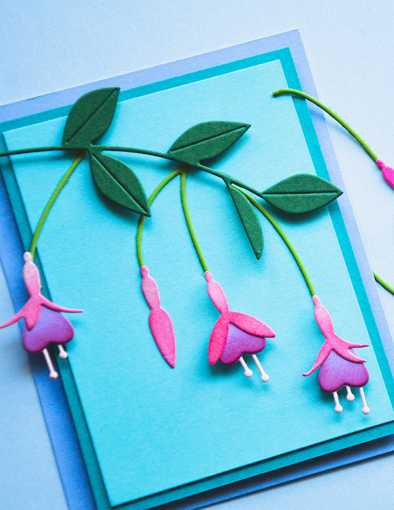 Birch Press Stanzschablone - 57661 Block Print Fuchsia Spray
