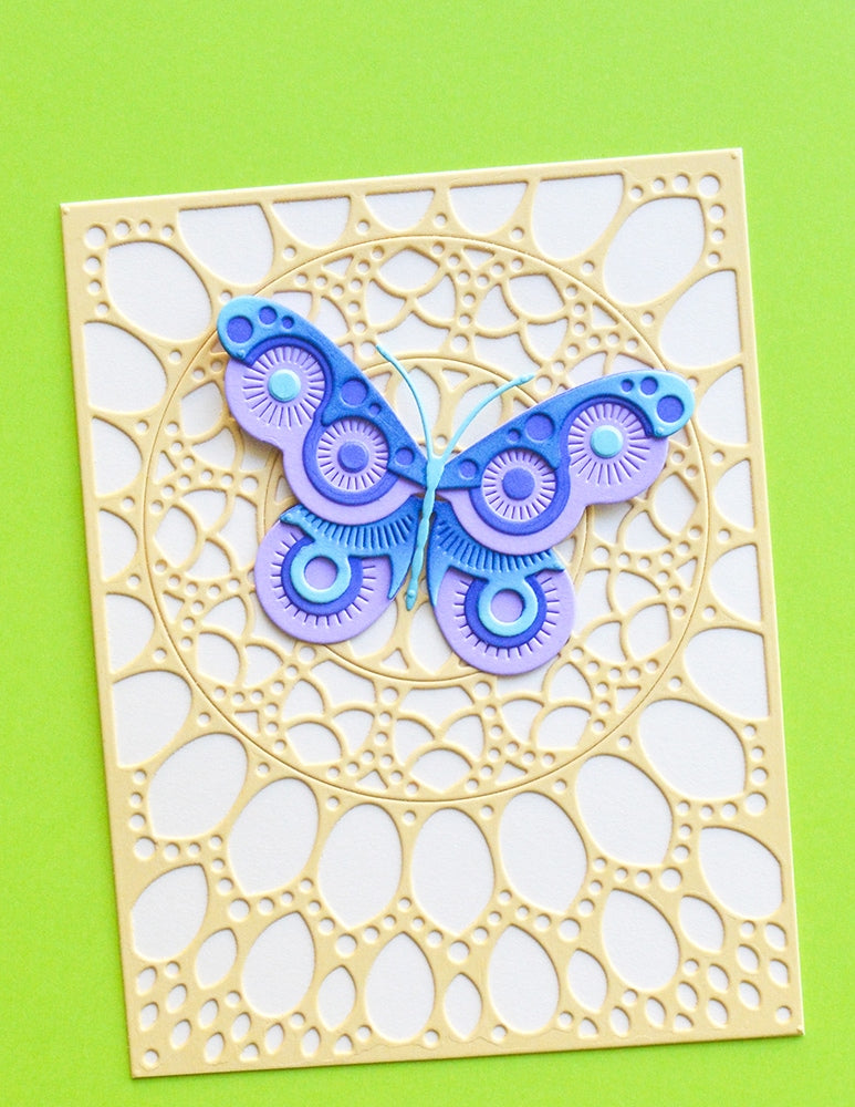 Birch Press Stanzschablone - 57665 Block Print Roundel Butterfly