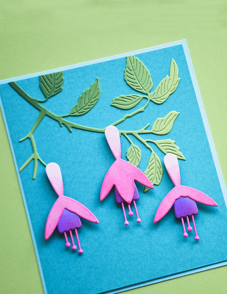 Birch Press Stanzschablone - 57667 Block Print Fuchsia Flowers