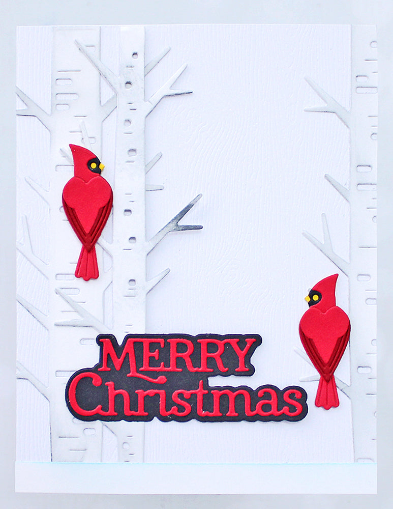 Birch Press Stanzschablone - 57680 Block Print Cardinal Duo