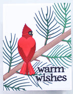 Birch Press Stanzschablone - 57681 Block Print Heart Cardinal