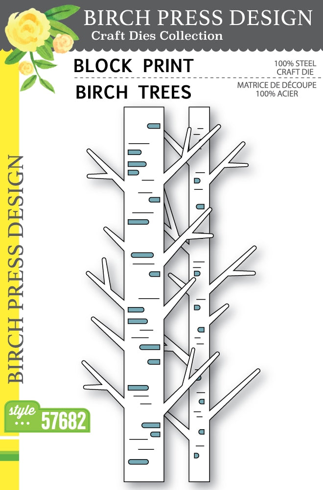 Birch Press Stanzschablone - 57682 Block Print Birch Trees