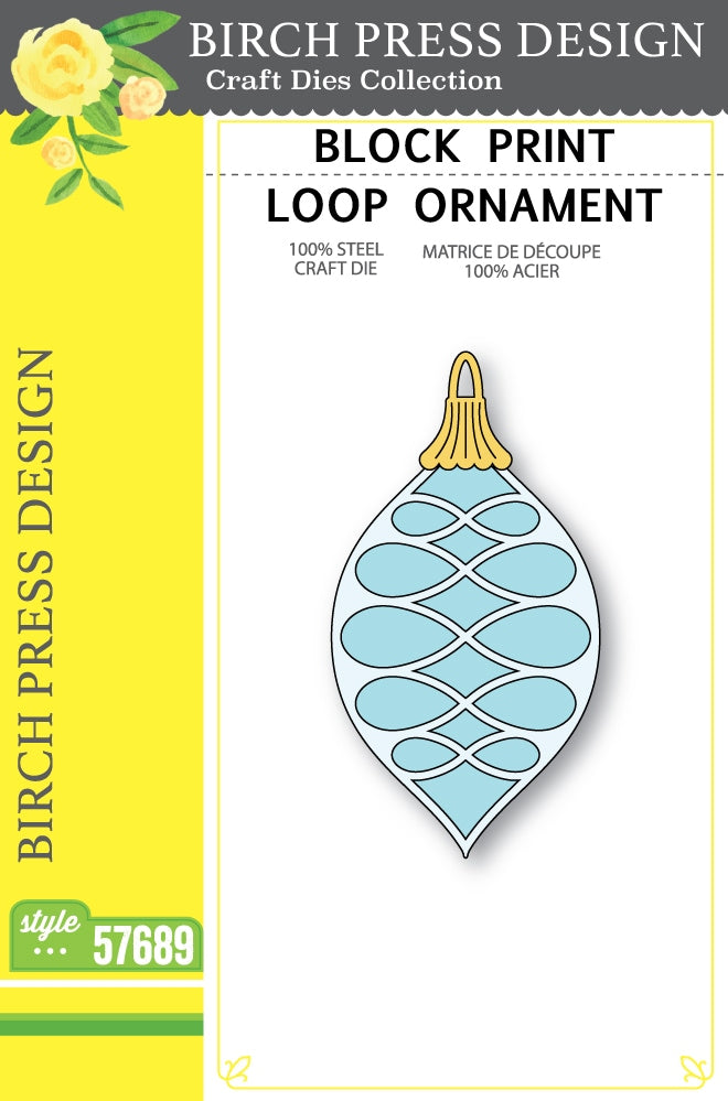 Birch Press Stanzschablone - 57689 Block Print Loop Ornament