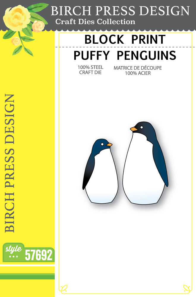 Birch Press Stanzschablone - 57692 Block Print Puffy Penguins