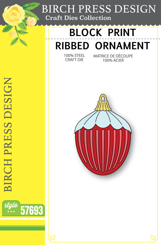 Birch Press Stanzschablone - 57693 Block Print Ribbed Ornament