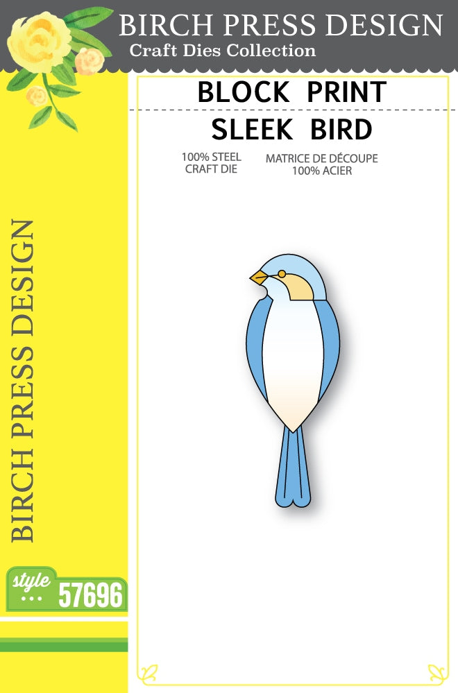 Birch Press Stanzschablone - 57696 Block Print Sleek Bird