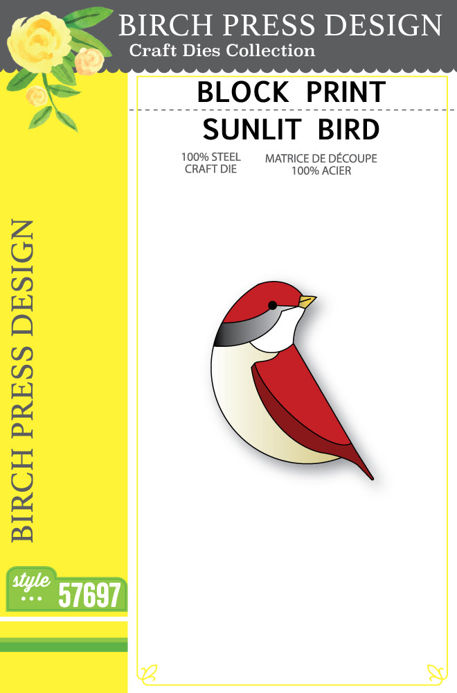 Birch Press Stanzschablone - 57697 Block Print Sunlit Bird