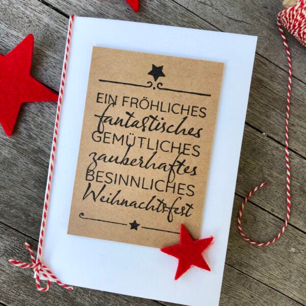 Karten-Kunst Clear Stamps KK-0197 - Fantastisches Weihnachtsfest