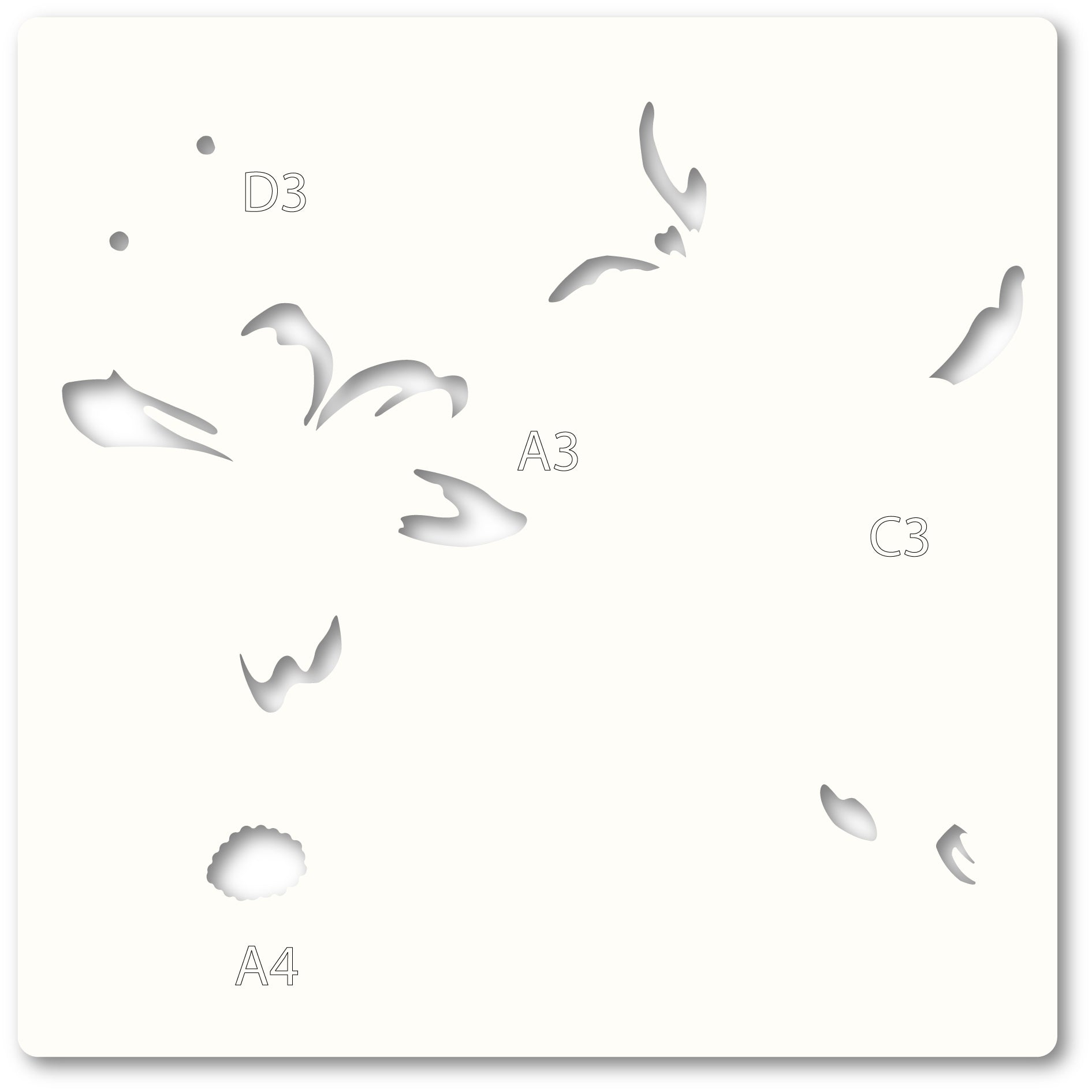 Memory Box Template Set - 88620 Gracious Floral Stencil Set