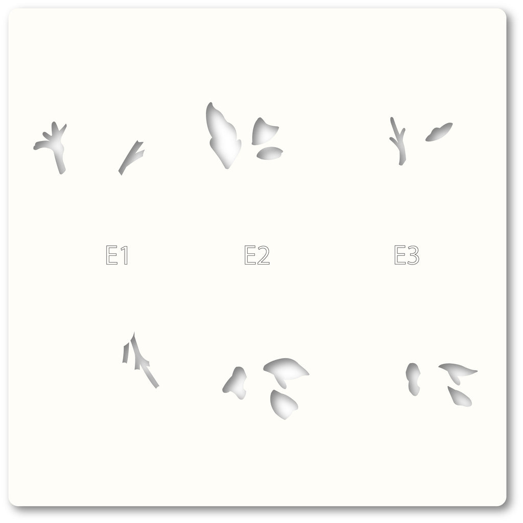 Memory Box Template Set - 88620 Gracious Floral Stencil Set