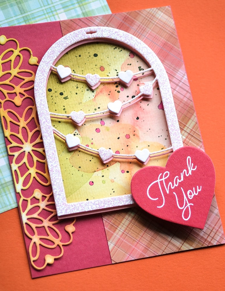 Memory Box Stanzschablone - Heart Streamer Globe