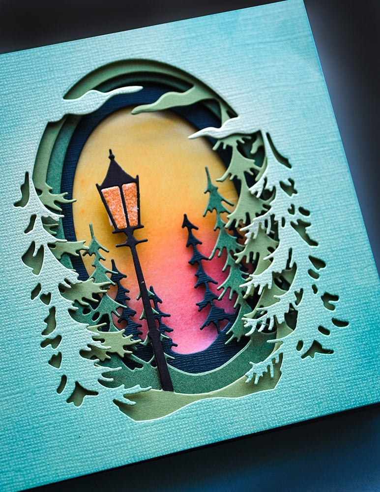 Memory Box Stanzschablone - Small Pine Tree Collage