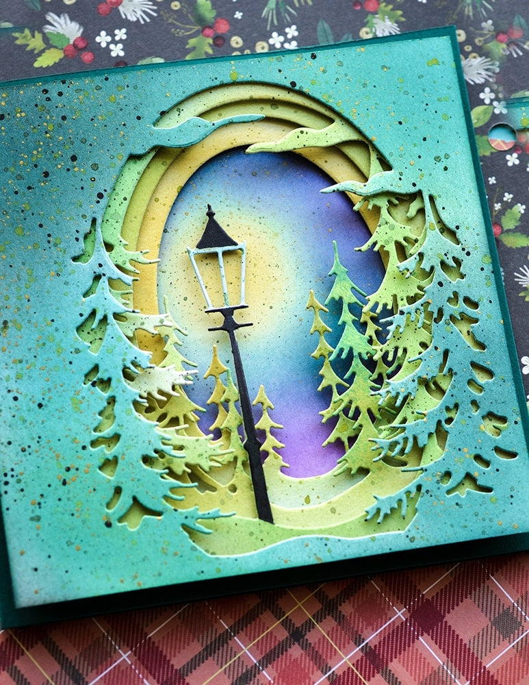 Memory Box Stanzschablone - 94501 Lamplight Tree Collage