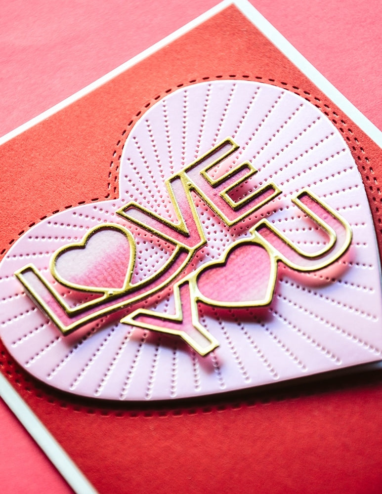 Memory Box Stanzschablone - Pinpoint Burst Heart