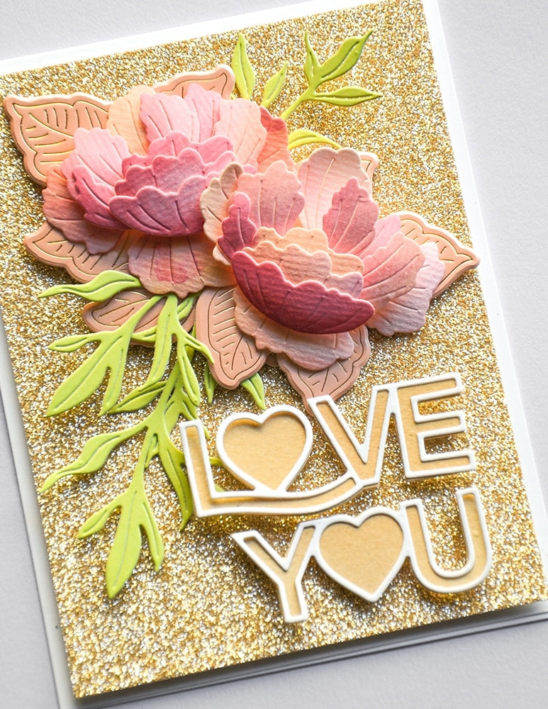 Memory Box Stanzschablone - Love You Gallery Script