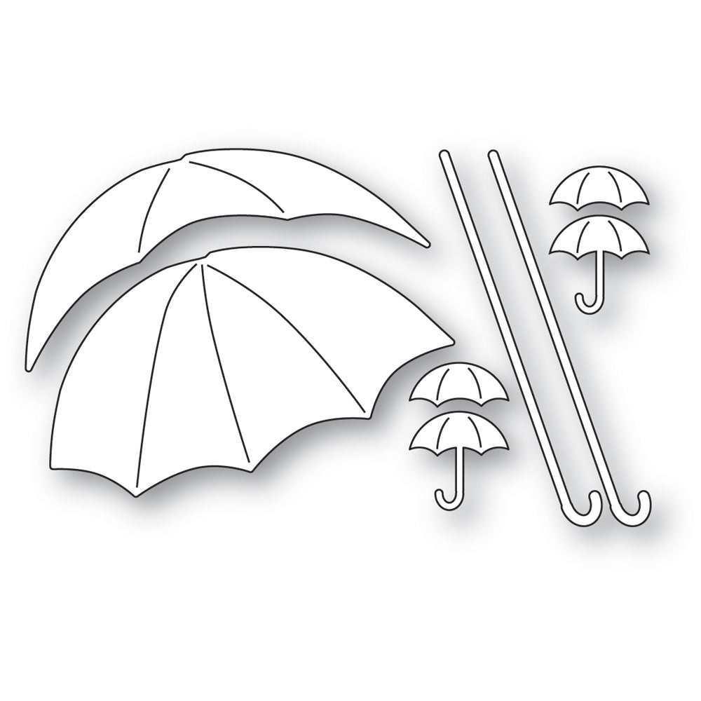 Memory Box Stanzschablone - 94899 Umbrella Trio