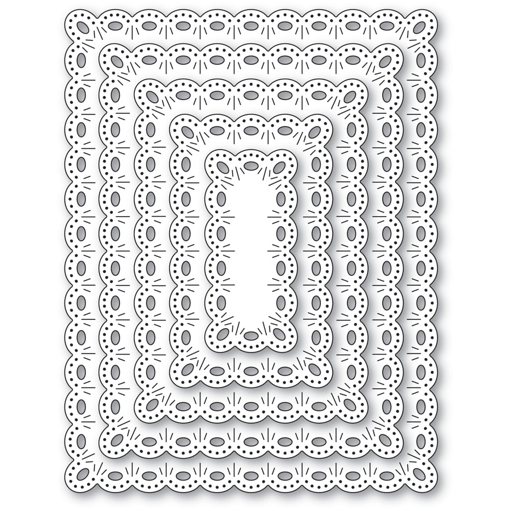 Memory Box Stanzschablone - 94904 Oval Eyelet Rectangle Frames