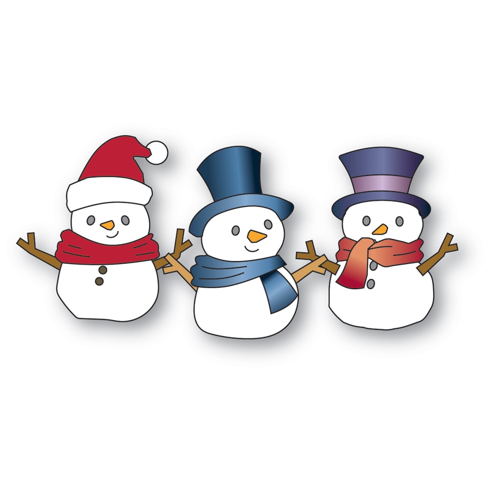 Memory Box Stanzschablone - 94918 Stylish Snowmen Trio