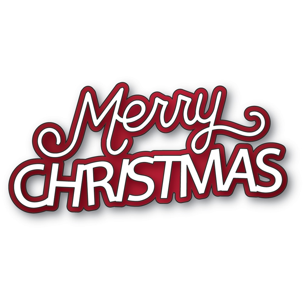 Memory Box Stanzschablone - 94922 Merry Christmas Celebration Script