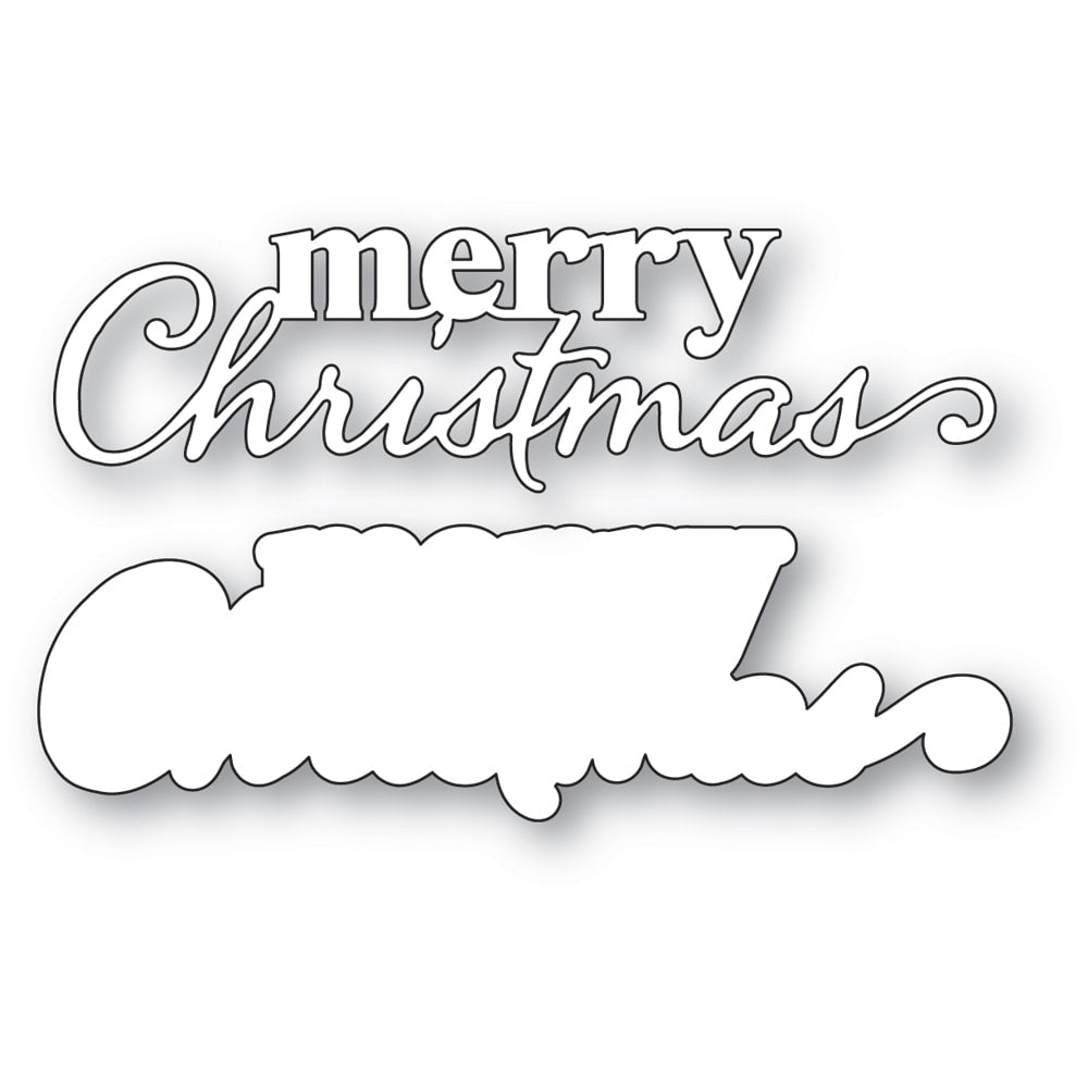Memory Box Stanzschablone - 94936 Merry Christmas Stylish Script