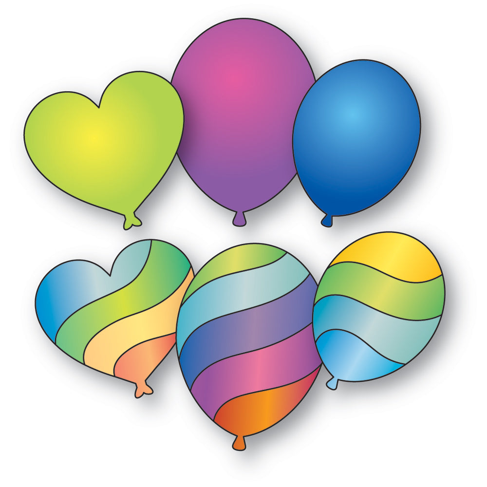 Memory Box Stanzschablone - 94952 Wavy Balloons
