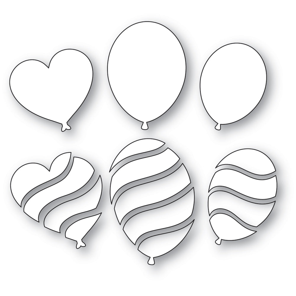 Memory Box Stanzschablone - 94952 Wavy Balloons