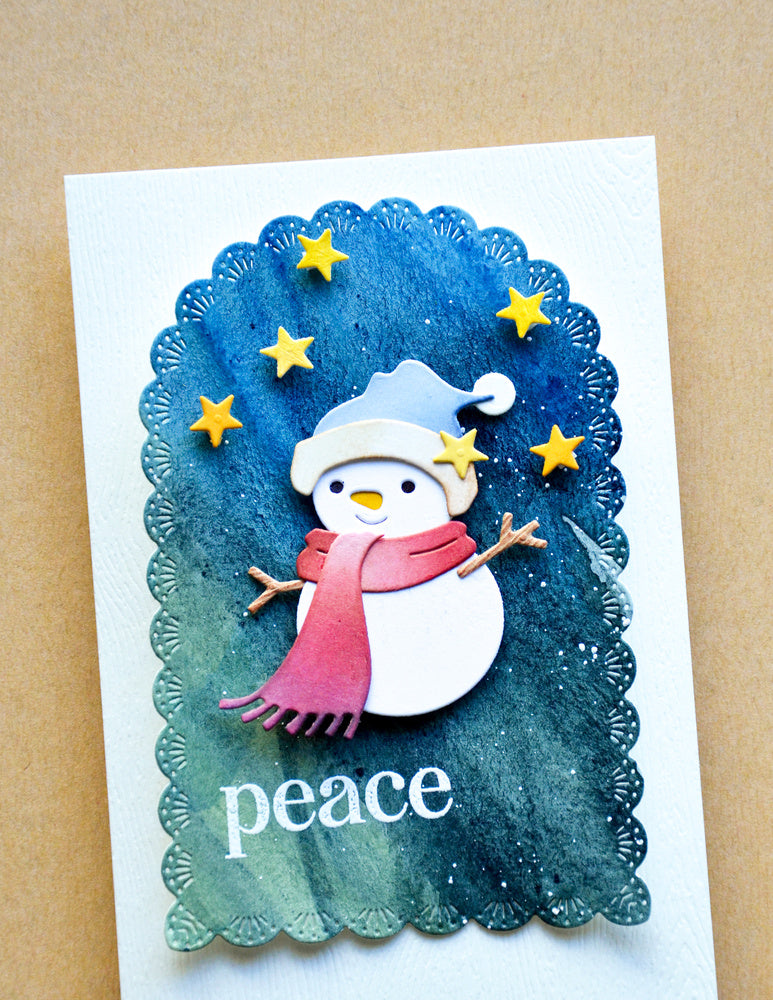 Memory Box Stanzschablone - 94973 Snowman and Birdie Friend
