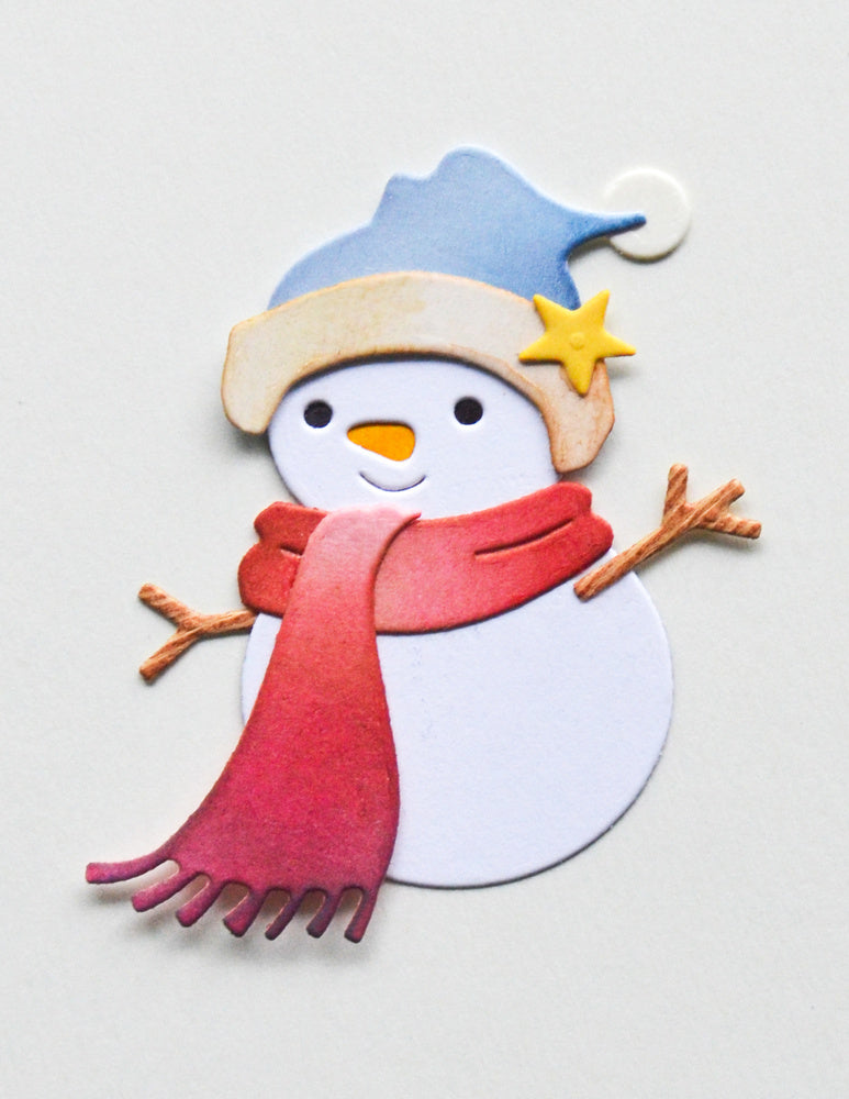 Memory Box Stanzschablone - 94973 Snowman and Birdie Friend
