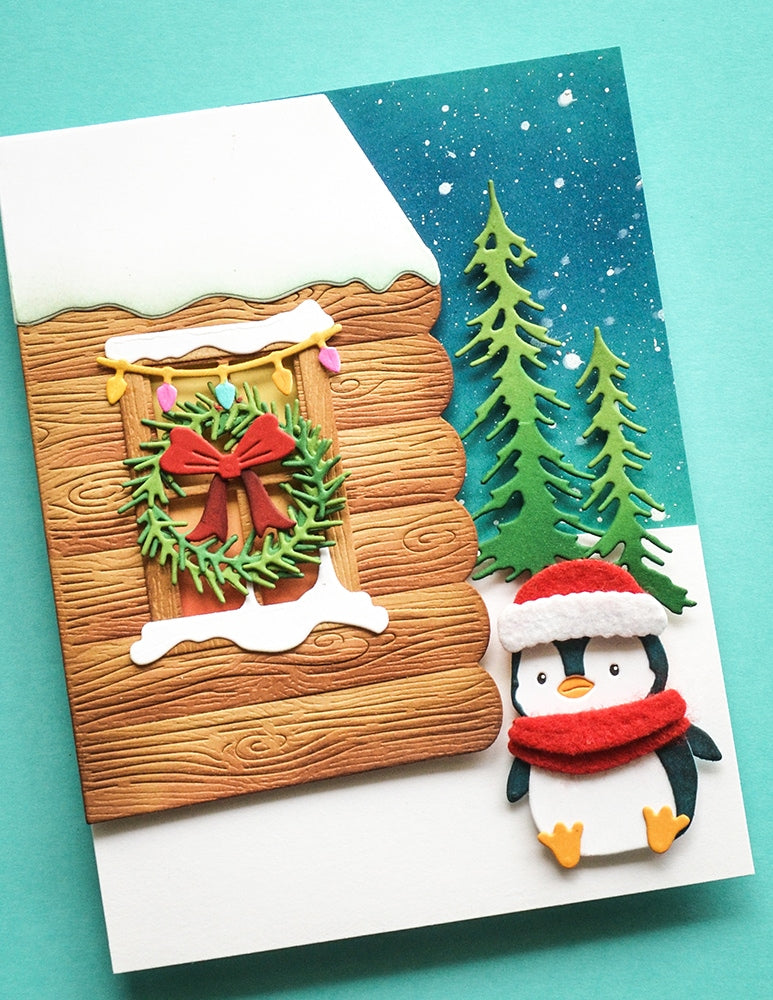 Memory Box Stanzschablone - 94986 Log Cabin Scene
