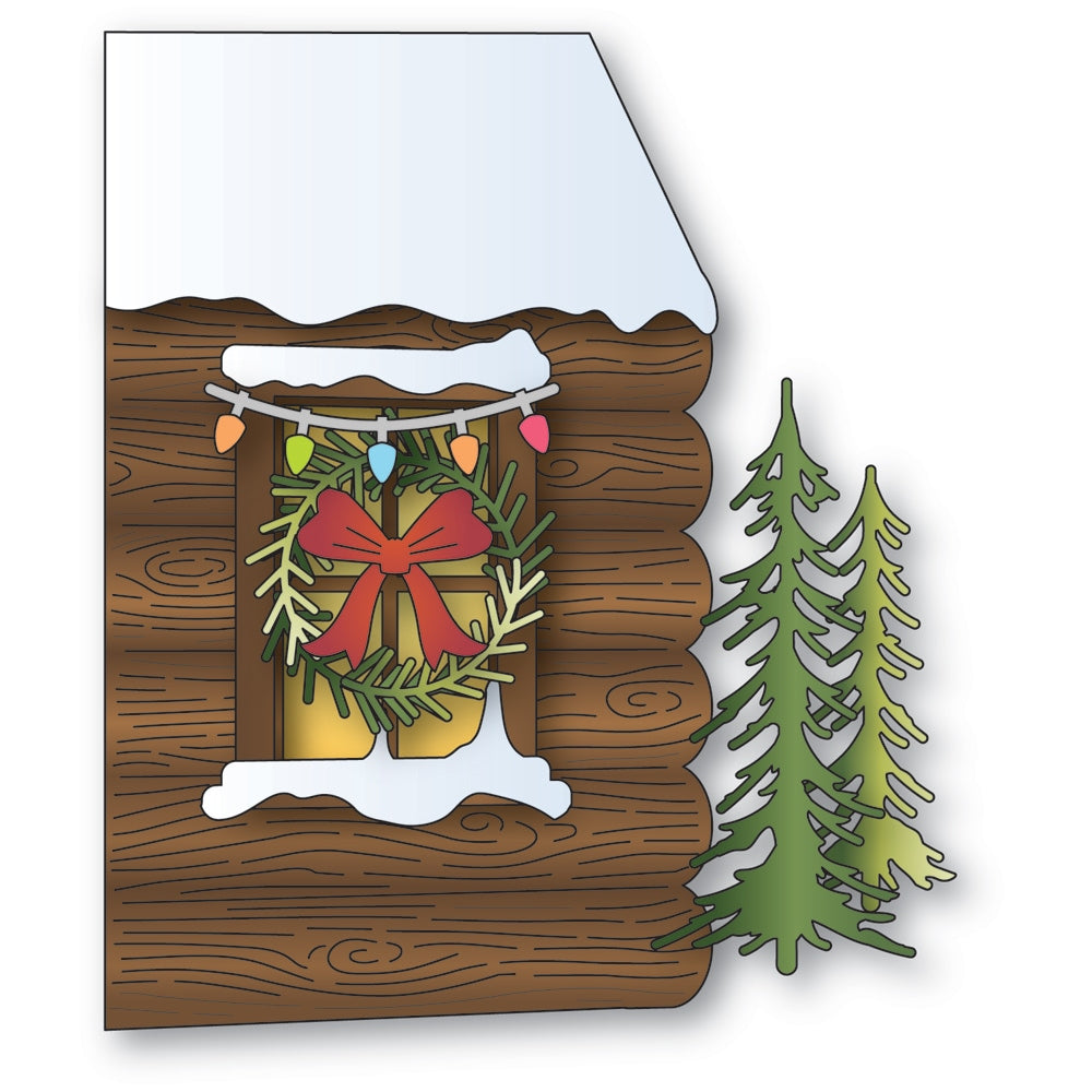 Memory Box Stanzschablone - 94986 Log Cabin Scene
