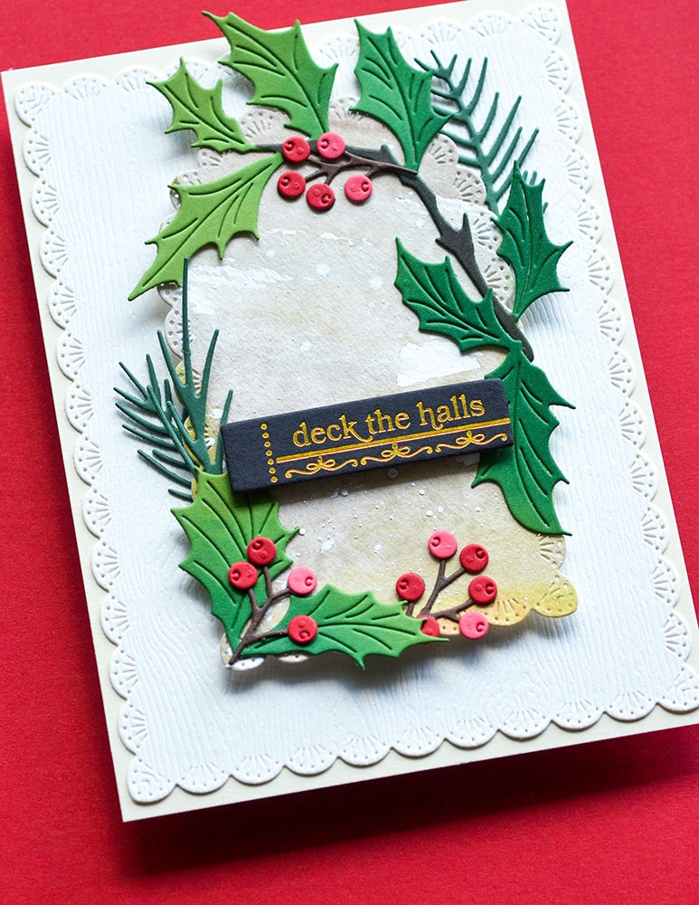 Memory Box Stanzschablone - 94988 Evergreen Holly Bundle