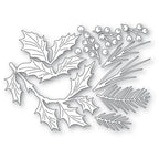Memory Box Stanzschablone - 94988 Evergreen Holly Bundle