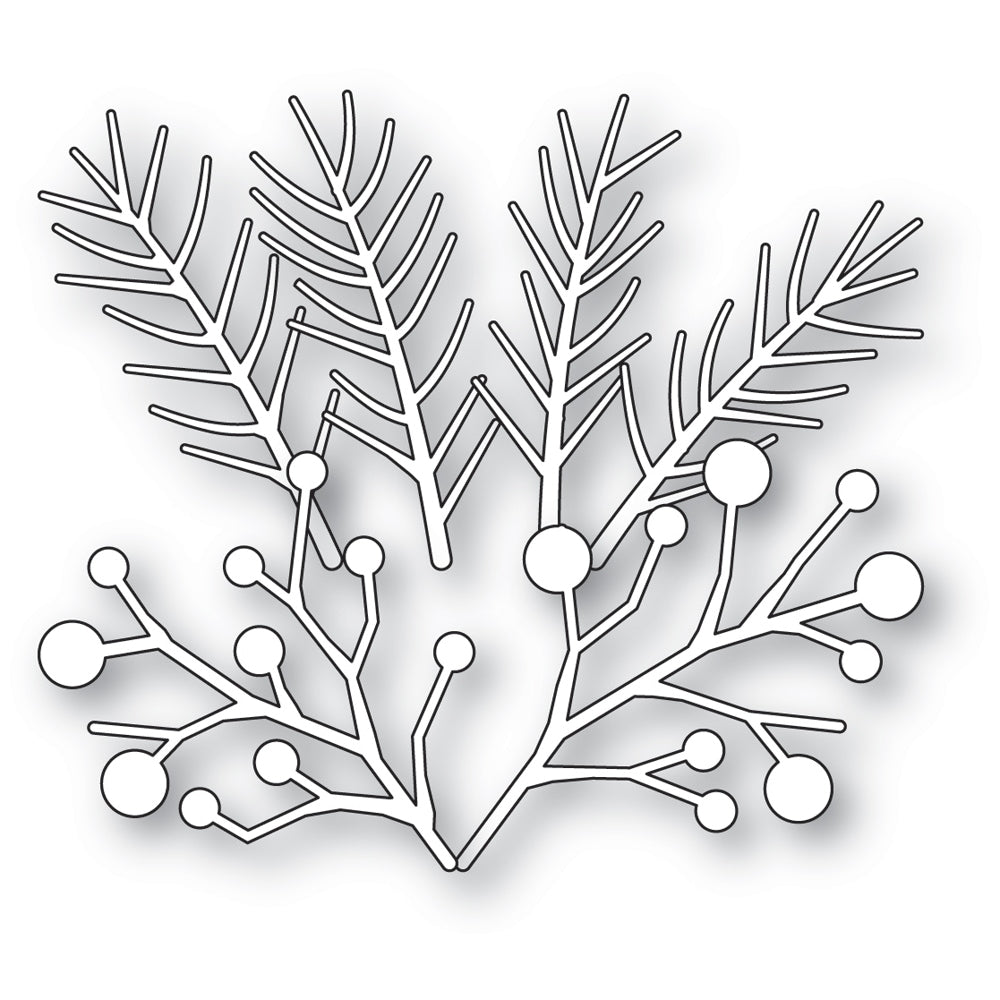 Memory Box Stanzschablone - 94995 Pine and Berries Sprigs