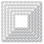 Memory Box Stanzschablone - 95008 Fan Stitch Scalloped Square Frames