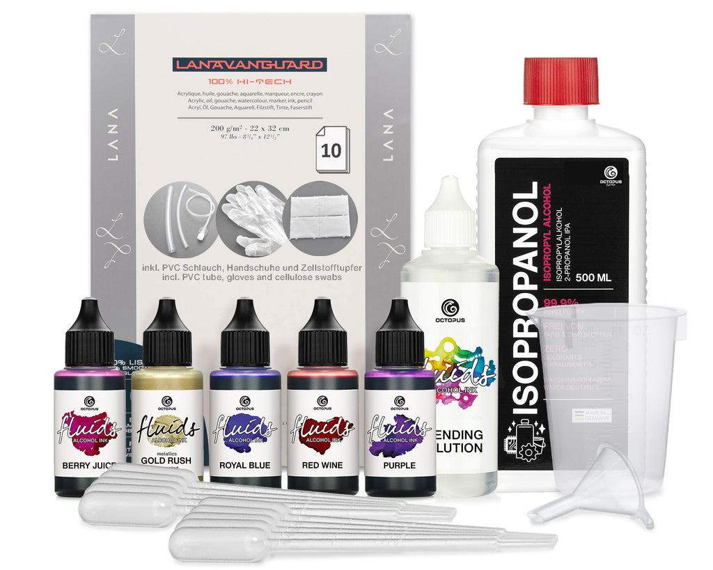 Octopus Fluids Alcohol Ink Starter Set GOLDEN EVE