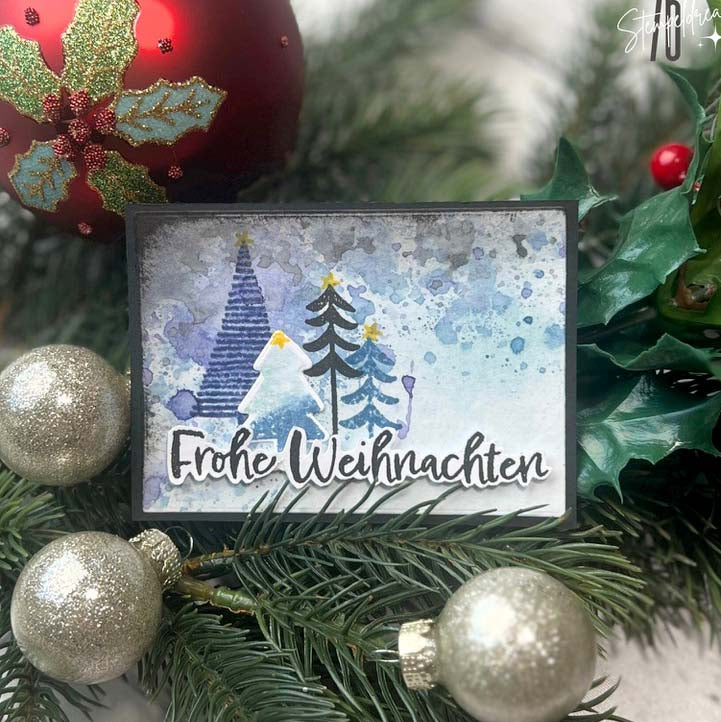 Karten-Kunst Clear Stamps KK-0222 - Abstrakte Tannen