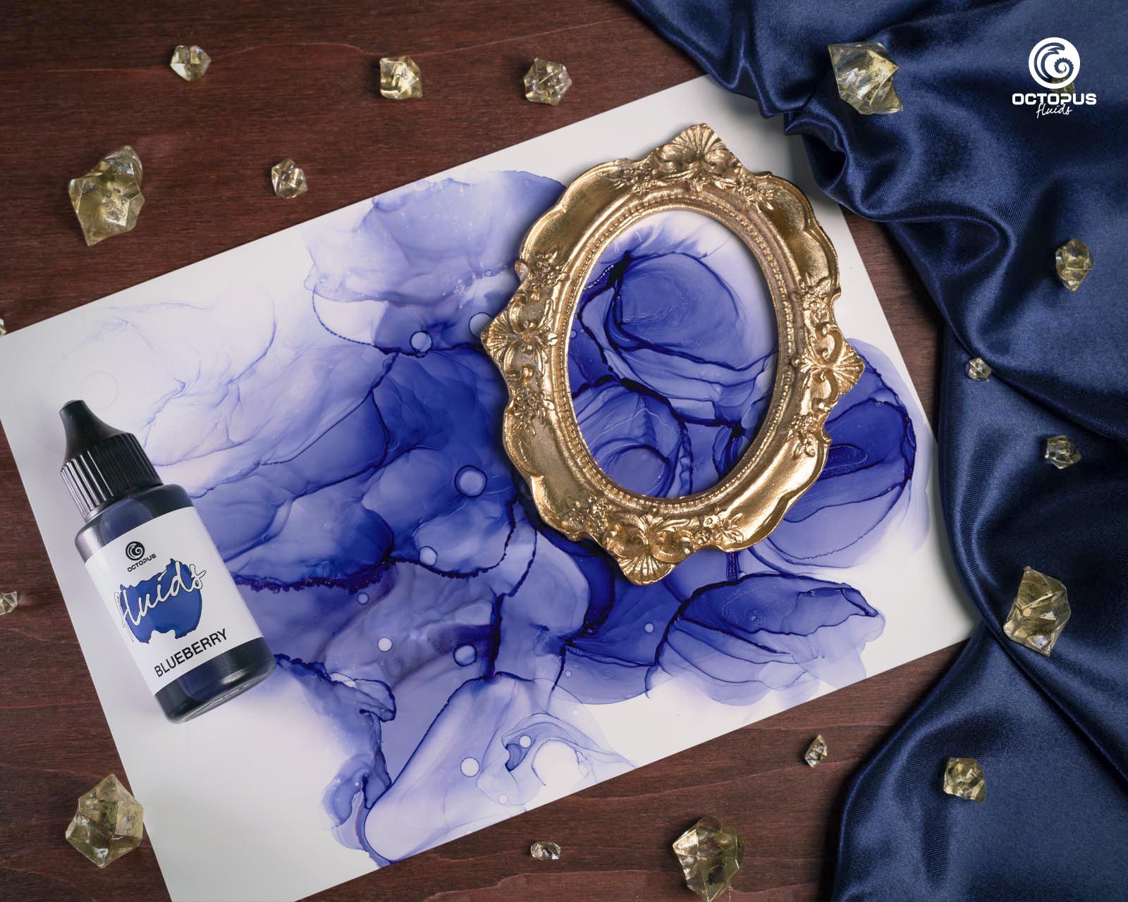 Octopus Fluids Alcohol Ink 30ml - Blueberry