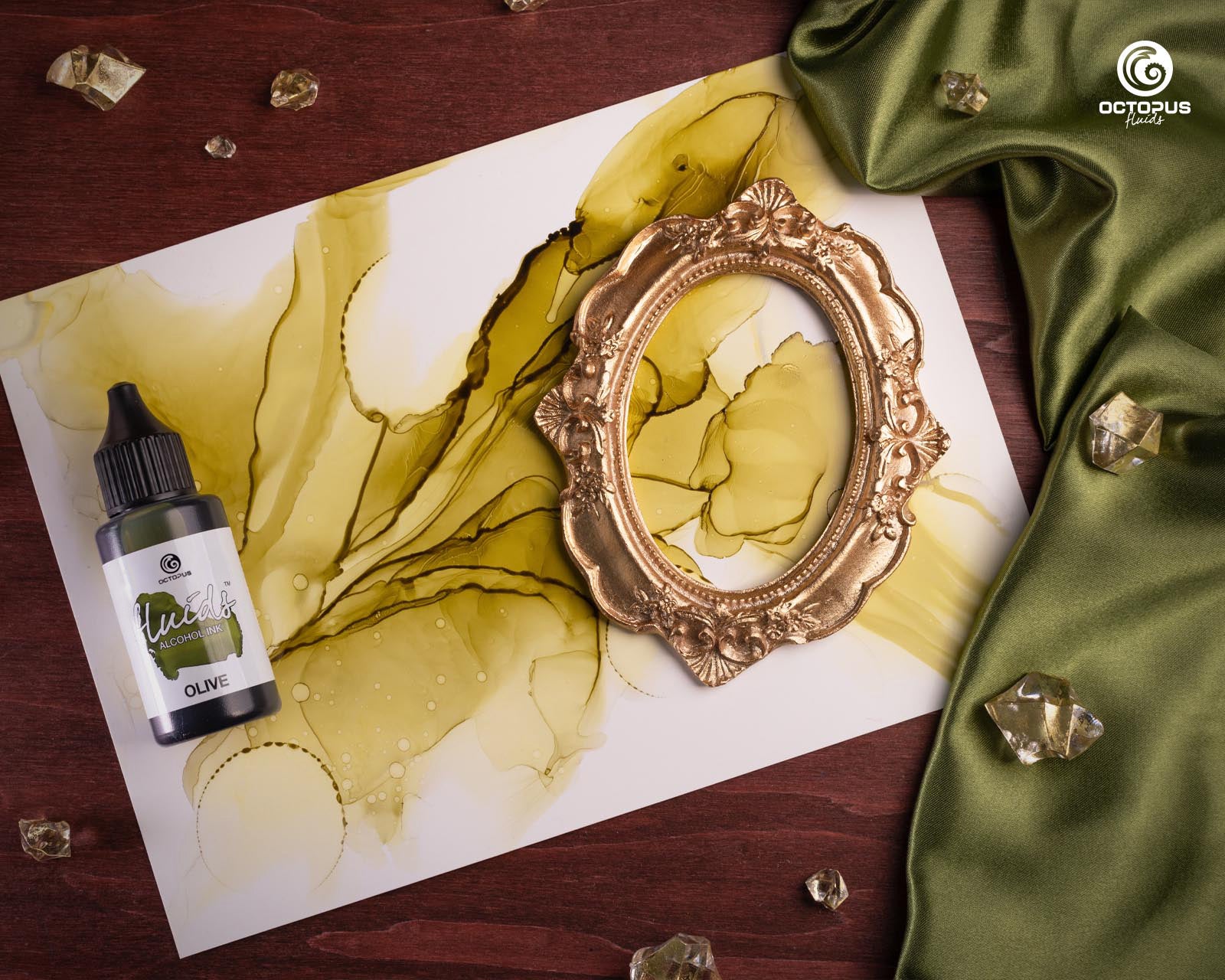 Octopus Fluids Alcohol Ink 30ml - Olive