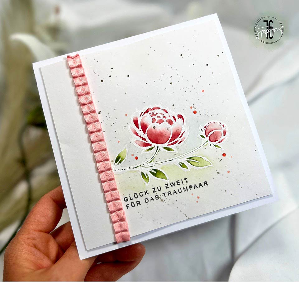 Karten-Kunst Clear Stamps KK-0301 - Elegante Pfingstrose