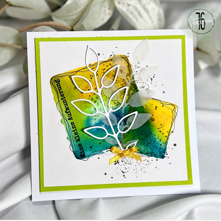 Karten-Kunst Stanzschablone kk-D152 - Eschen-Blätter / Ash Leaf