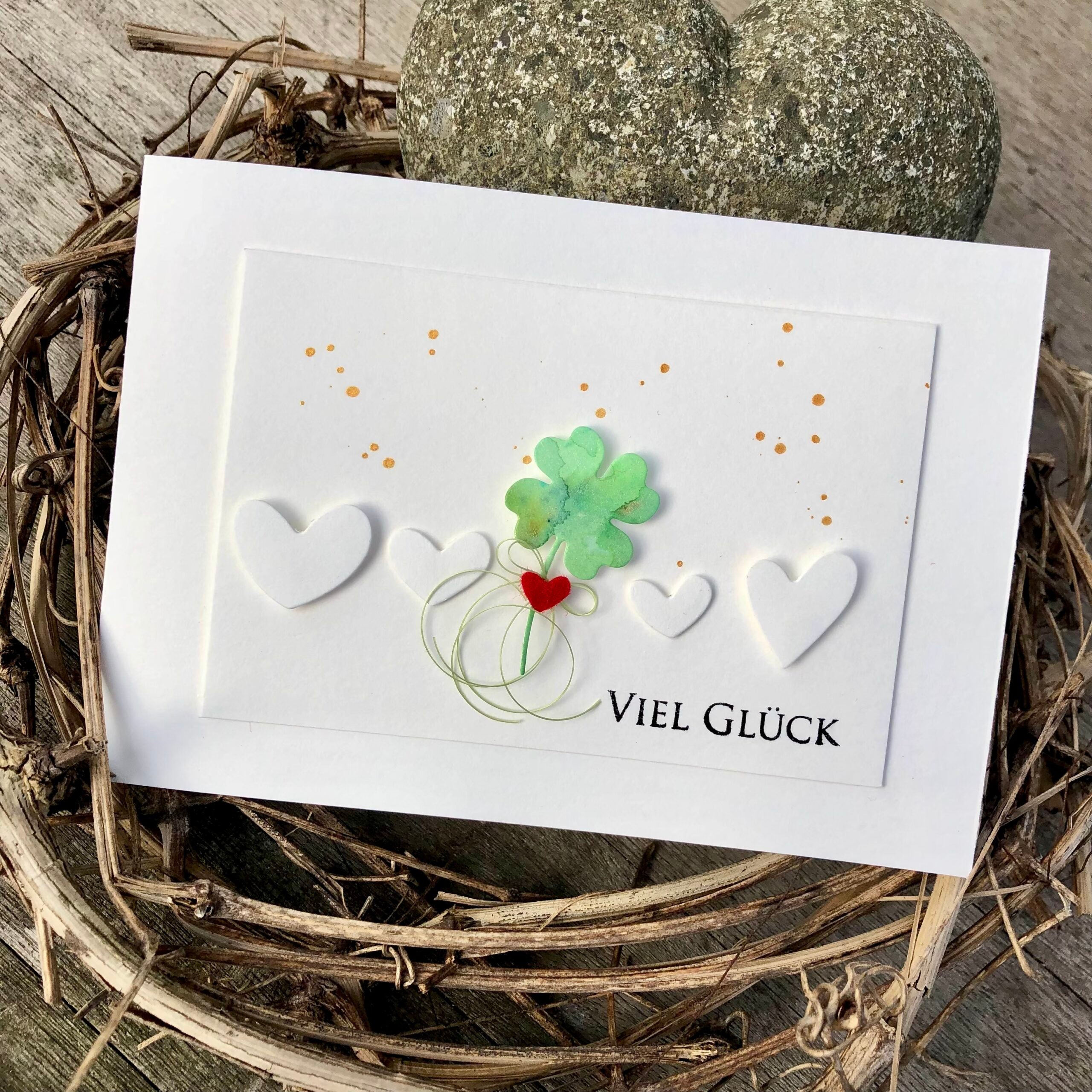 Karten-Kunst Stanzschablone kk-D123 - Mini Lucky / Kleeblätter