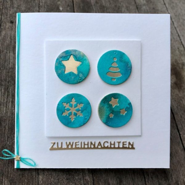 Karten-Kunst Stanzschablone kk-D130 - Weihnachten im Rahmen