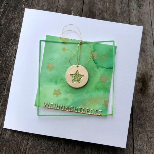 Karten-Kunst Stanzschablone kk-D130 - Weihnachten im Rahmen