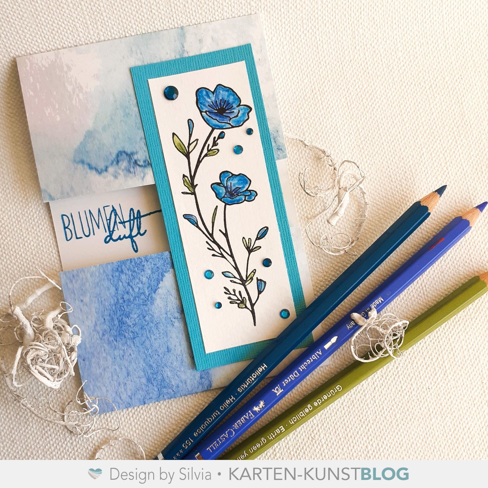 Karten-Kunst Clear Stamps Groß KK-0257 - Delicate Plants / Zarte Blumen