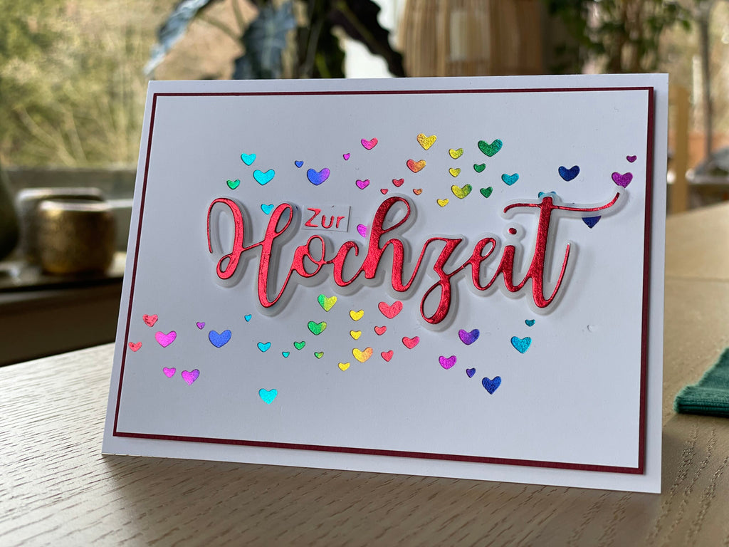 Karten-Kunst Hot Foil Plate kk-HF016 - Riesige Hochzeit