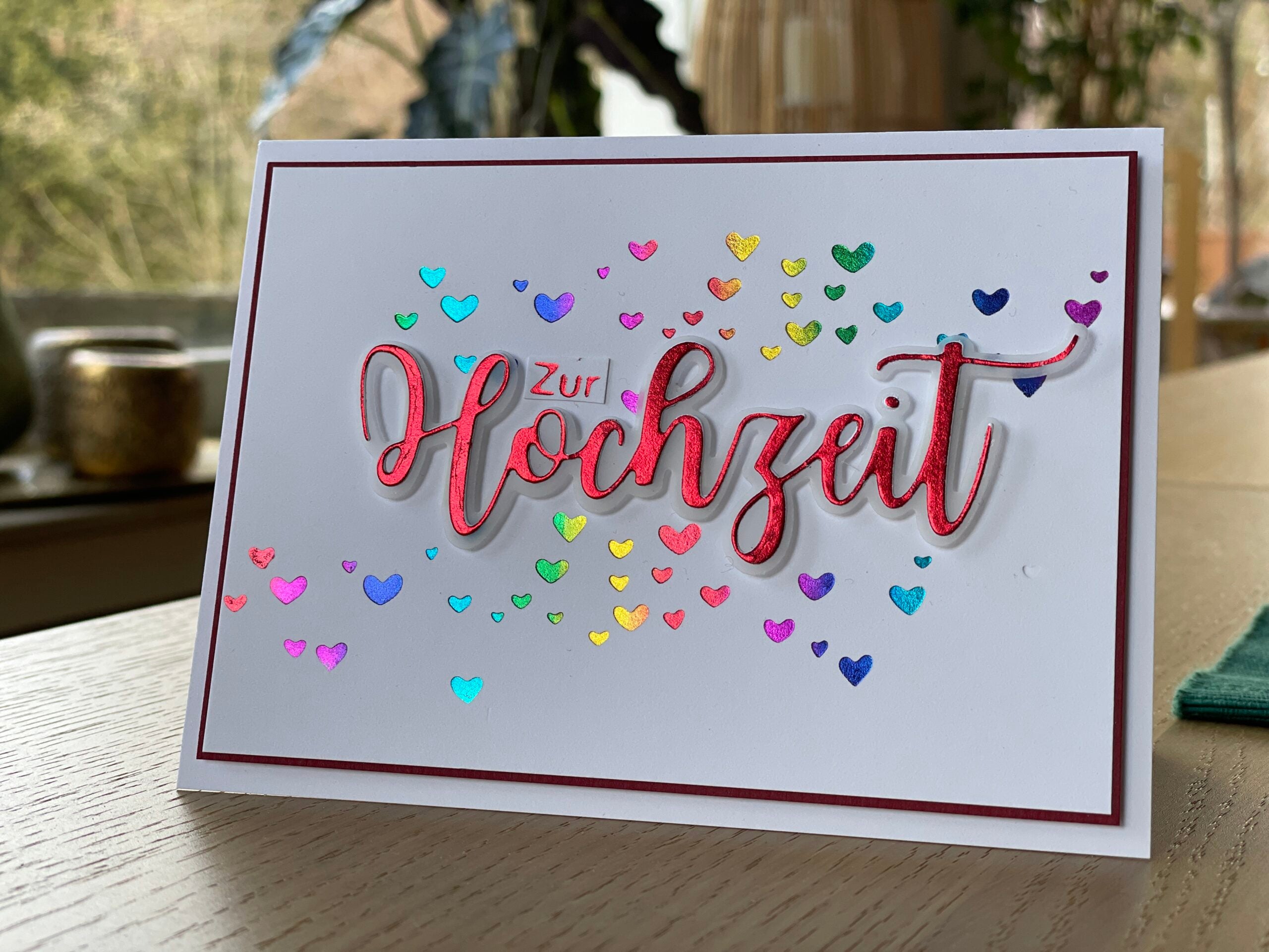 Karten-Kunst Hot Foil Plate kk-HF016 - Riesige Hochzeit