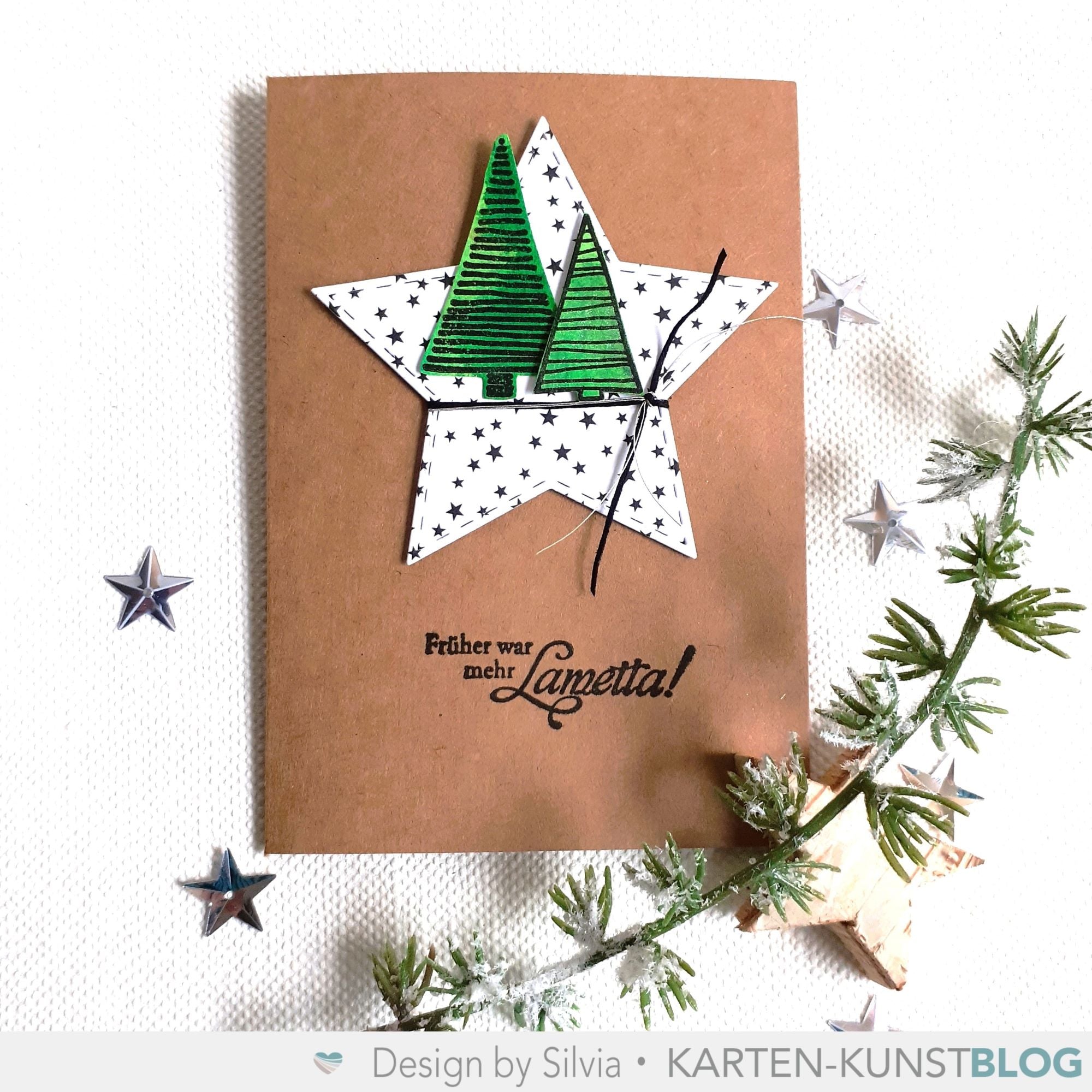 Karten-Kunst Clear Stamps KK-0222 - Abstrakte Tannen