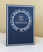 Karten-Kunst Stanzschablone kk-D042 - Kreistexte Herzlichen Glückwunsch